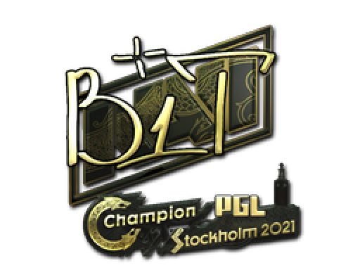 Sticker | B1t (Gold) | Stockholm 2021 CS:GO | Buy, Sell On Market CS:GO